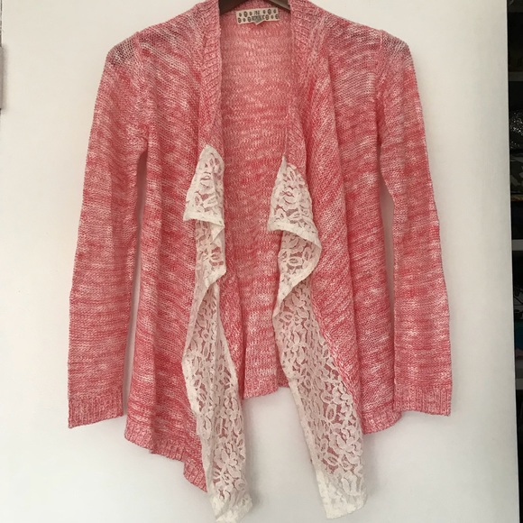 PINK REPUBLIC**Lace Cardigan**Med Age 10/12 - Picture 3 of 3